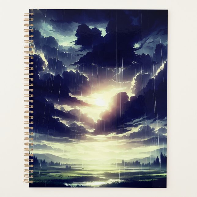 Agenda Tempestade Sunset Chuva Sobre Serene Valley (Frente)