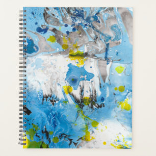 Agenda Tendência do Modelo Verde Amarelo Abstrato Moderno