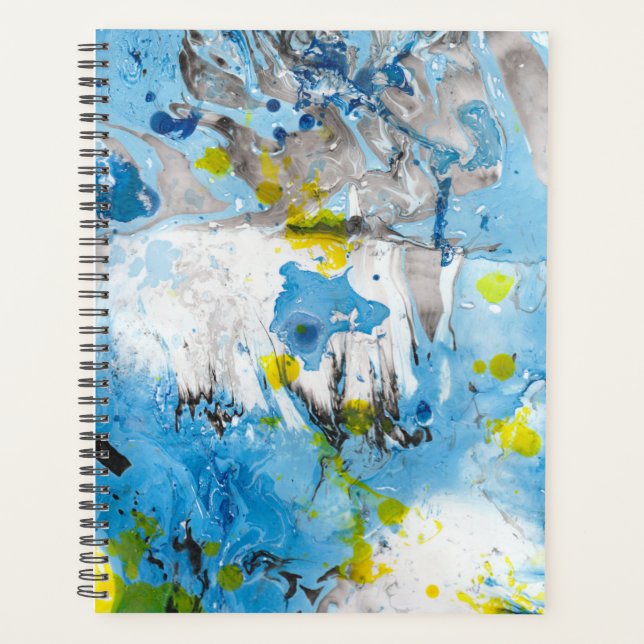 Agenda Tendência do Modelo Verde Amarelo Abstrato Moderno (Frente)