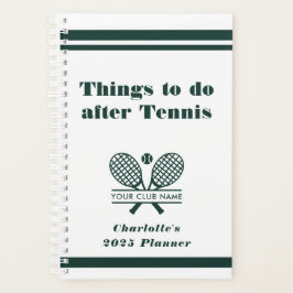 Agenda Tênis Club Name Team Player 2025 Green Personaliza