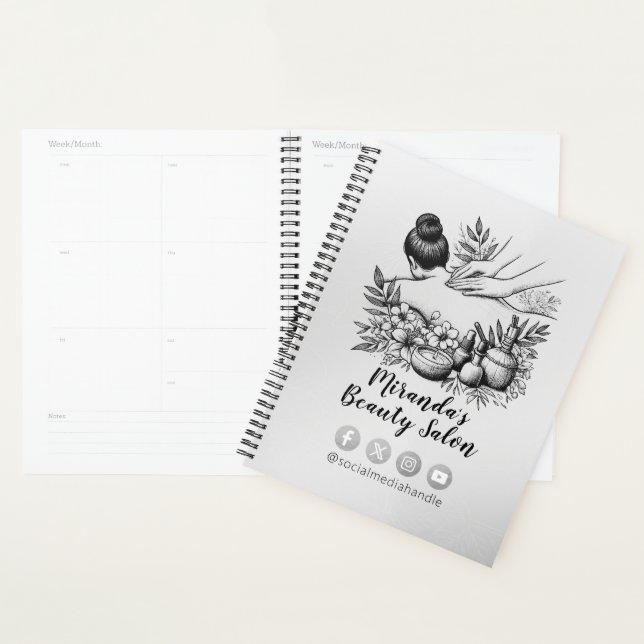 Agenda Terapêutica de Massagem Terapia Mãos Energia Spa B (Exibição)