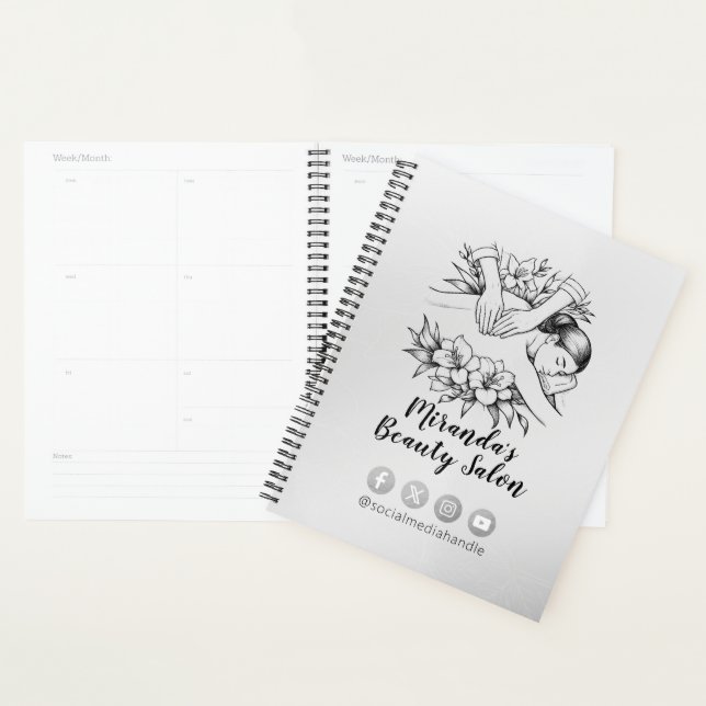 Agenda Terapêutica de Massagem Terapia Mãos Energia Spa B (Exibição)