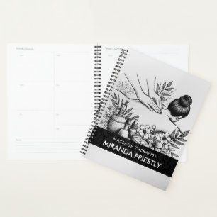 Agenda Terapêutica de Massagem Terapia Mãos Energia Spa B