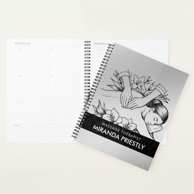 Agenda Terapêutica de Massagem Terapia Mãos Energia Spa B (Exibição)