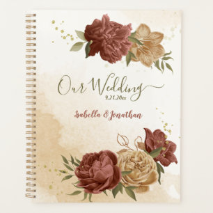 Agenda terracotta Earth tone casamento floral