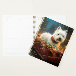 Agenda Terrier Branco do West Highland Natal Festivo