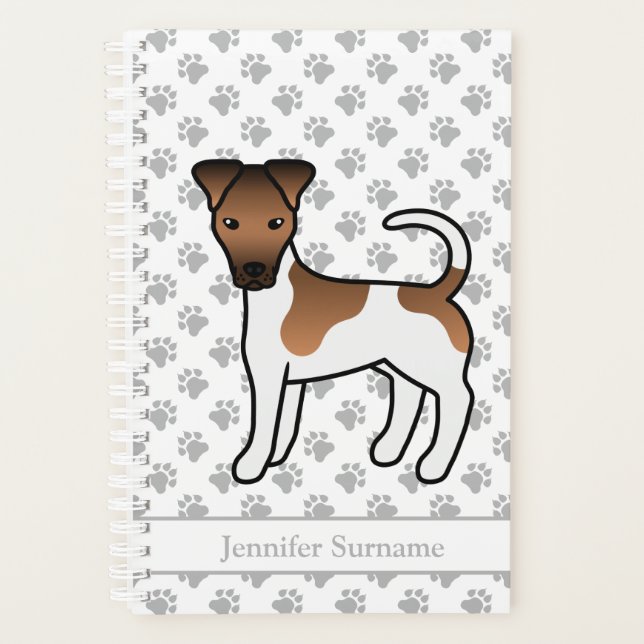 Agenda Terrier Fox Lisa Cute Cão & Nome (Frente)