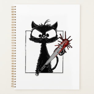 Agenda Terror de Beisebol de Gato Preto no Halloween