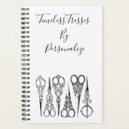 Agenda Tesoura vitoriana de cabeleireiro elegante