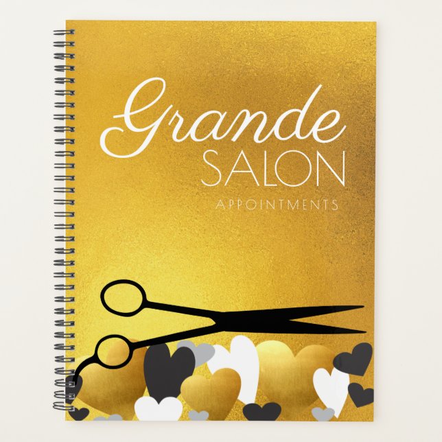 Agenda Tesouras de cabelos estilistas compromisso do salã (Frente)