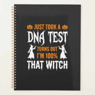 Agenda Teste de DNA de Bruxa Engraçado de Halloween Gráfi