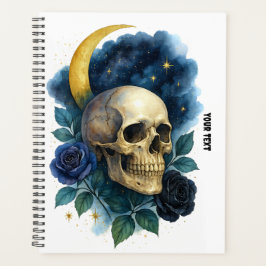 Agenda Testemunha Ética Gótica Floral de Halloween Creepy