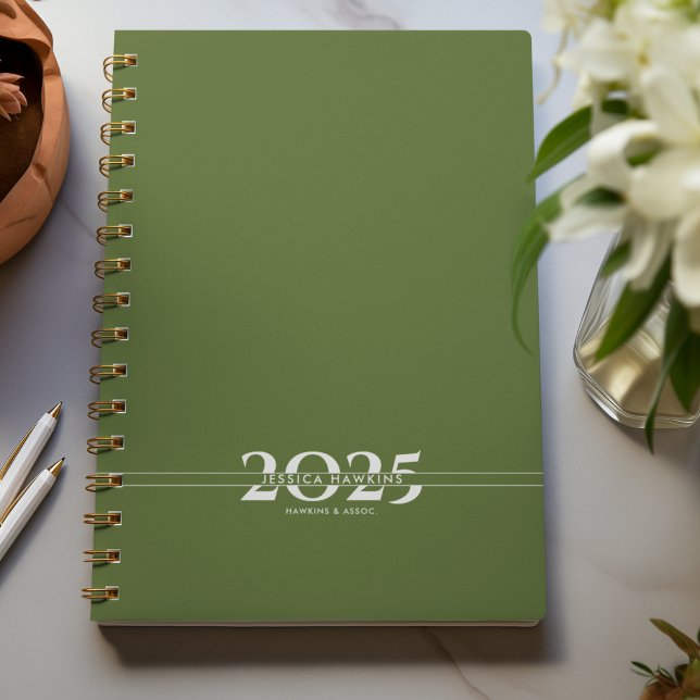Agenda Texto Dividido Verde Oleícola Escuro (Criador carregado)