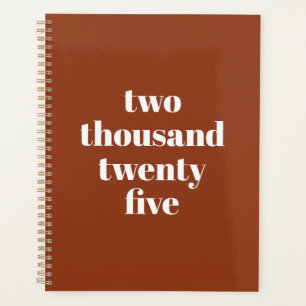 Agenda Texto do ano personalizado de tipografia moderna t