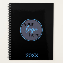 AGENDA TEXTO PERSONALIZADO AZUL COM MARCA DE LOGOTIPO MOD