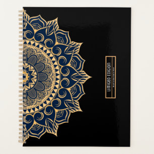 Agenda Texto personalizado com mandala de luxo