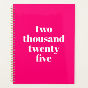 Agenda Texto personalizado rosa-quente da tipografia mode