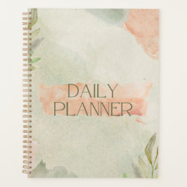 Agenda Textura de Aquarela Suave & Botânica Minimalista