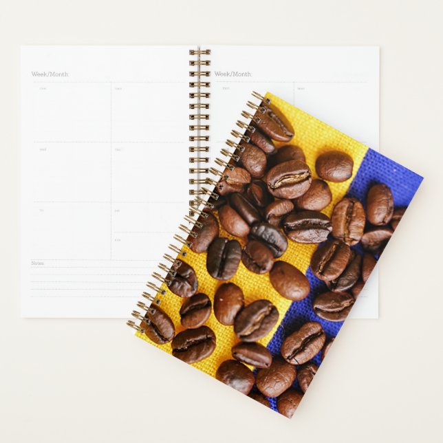Agenda Textura de feijão com café Funky (Exibição)