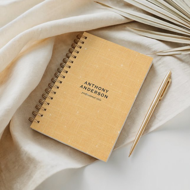 Agenda Textura de Linho Dourado com Brilho Branco Sutil (Criador carregado)