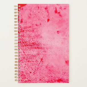 Agenda Textura de Pintura Grunge Rosa Vermelho