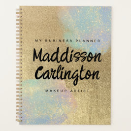 Agenda Textura Luminosa Dourada E Iridescente