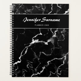 Agenda Textura Preta Escura Escura Escura Com Texto Perso