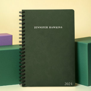 Agenda Textura Verde Limpa Sage Semanalmente