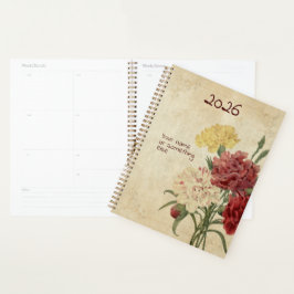 Agenda The "Flora's Fanfare" Carnation Planner