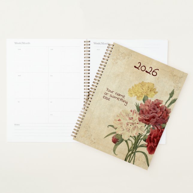 Agenda The "Flora's Fanfare" Carnation Planner (Exibição)