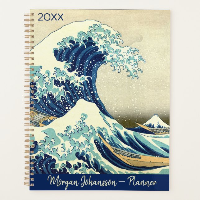 Agenda The Great Wave – Katsushika Hokusai – Custom Text  (Frente)