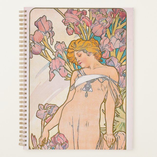 Agenda The Iris (1897) by Alphonse Mucha  (Frente)