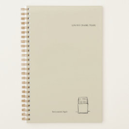 Agenda The Library Stamp Minimalist Book Lover Planner