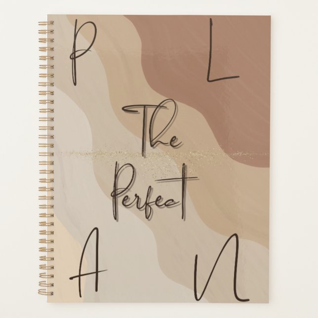 Agenda The Perfect Plan • Neutral Aesthetic Planner  (Frente)