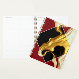 Agenda The Royal Flow Planner: Regal Crimson & Gold QR