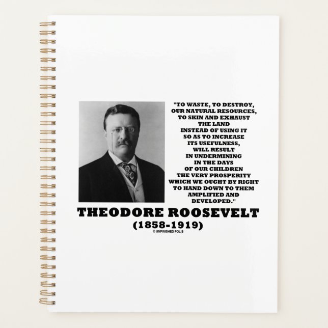 Agenda Theodore Roosevelt Resíduos Destruem Recursos Natu (Frente)