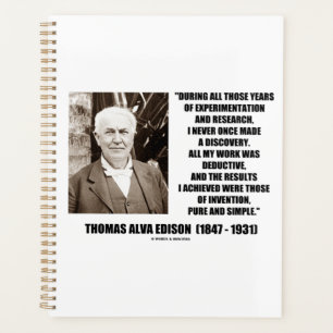 Agenda Thomas Edison Resulta Invenção Pura Citação Simple