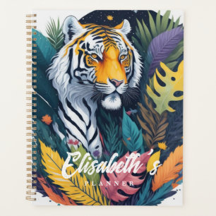 Agenda Tigre da Selva de Aquarela