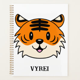 Agenda Tigre de Cartoon Sorridente