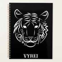 Tigre Tribal Negro e Branco