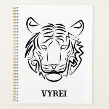 Tigre Tribal Preto e Branco
