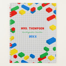 Agenda Tijolos Bonitos Coloridos Construindo Blocos Crian