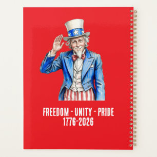 Agenda Tio Sam Feliz 4 de Julho Patriótico