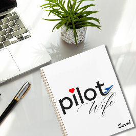 Agenda Tipografia de Esposa de Piloto & Avião Simples,Min