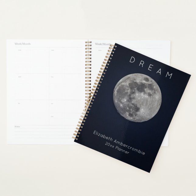 Agenda Tipografia de Sonhos Celestiais Lunar Sky (Exibição)