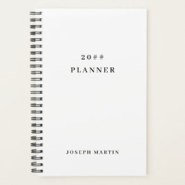 Agenda Tipografia Minimalista Preto e Branco