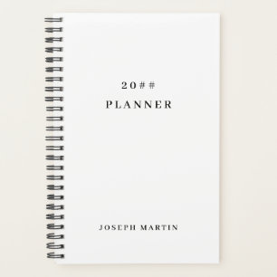 Agenda Tipografia Minimalista Preto e Branco