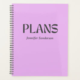 Agenda Tipografia Moderna Lilac Roxo Personalizado