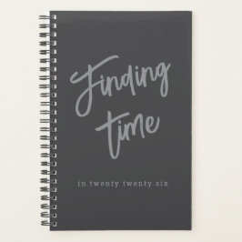 Agenda Tipografia Personalizada de Script Cinza Ousado