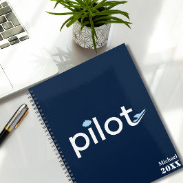 Agenda Tipografia 'Piloto' Legal Avião & Foto, Personaliz